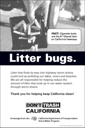 Picture of a 'Don't Trash California' print ad